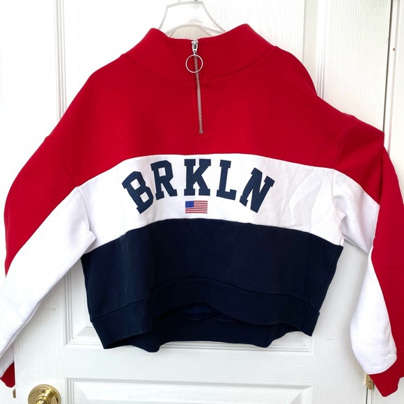 Large Stand-up Collar Cropped Half-zip H&M Fleece - Picture 4 of 8